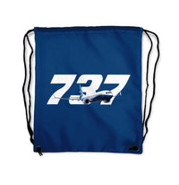 Thumbnail for Super Boeing 737 Designed Drawstring Bags