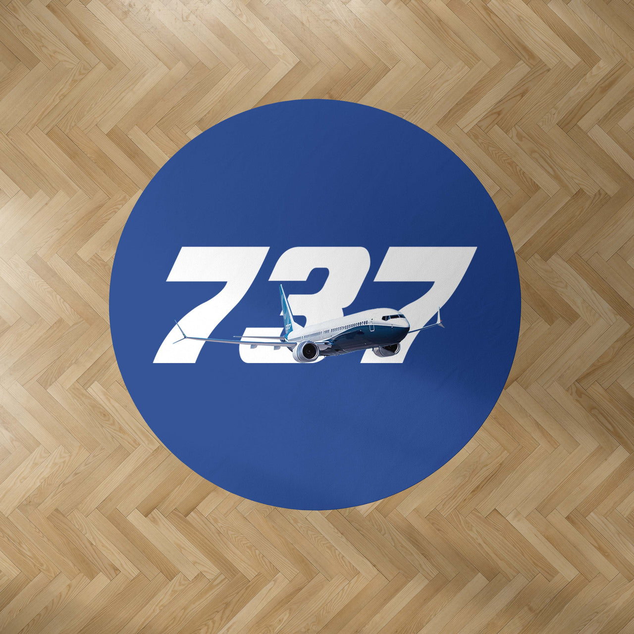 Super Boeing 737 Designed Carpet & Floor Mats (Round)
