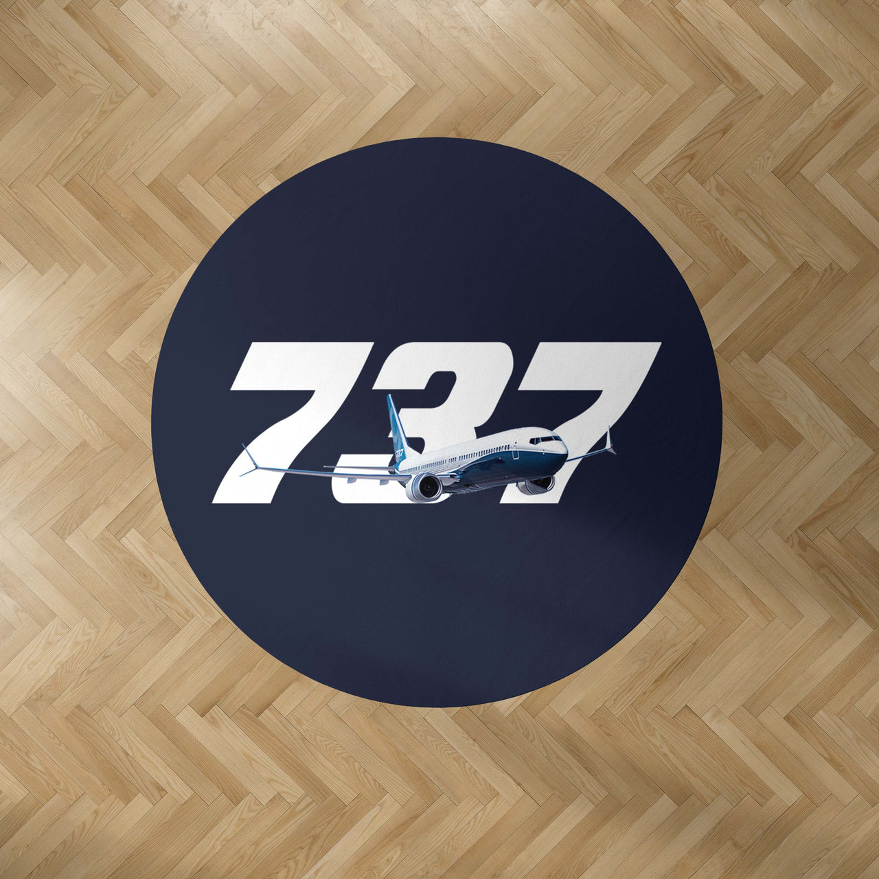 Super Boeing 737 Designed Carpet & Floor Mats (Round)