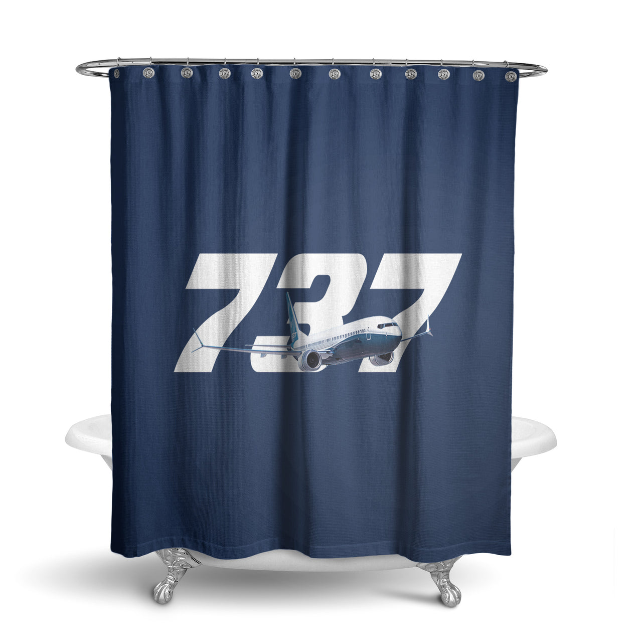 Super Boeing 737 Designed Shower Curtains