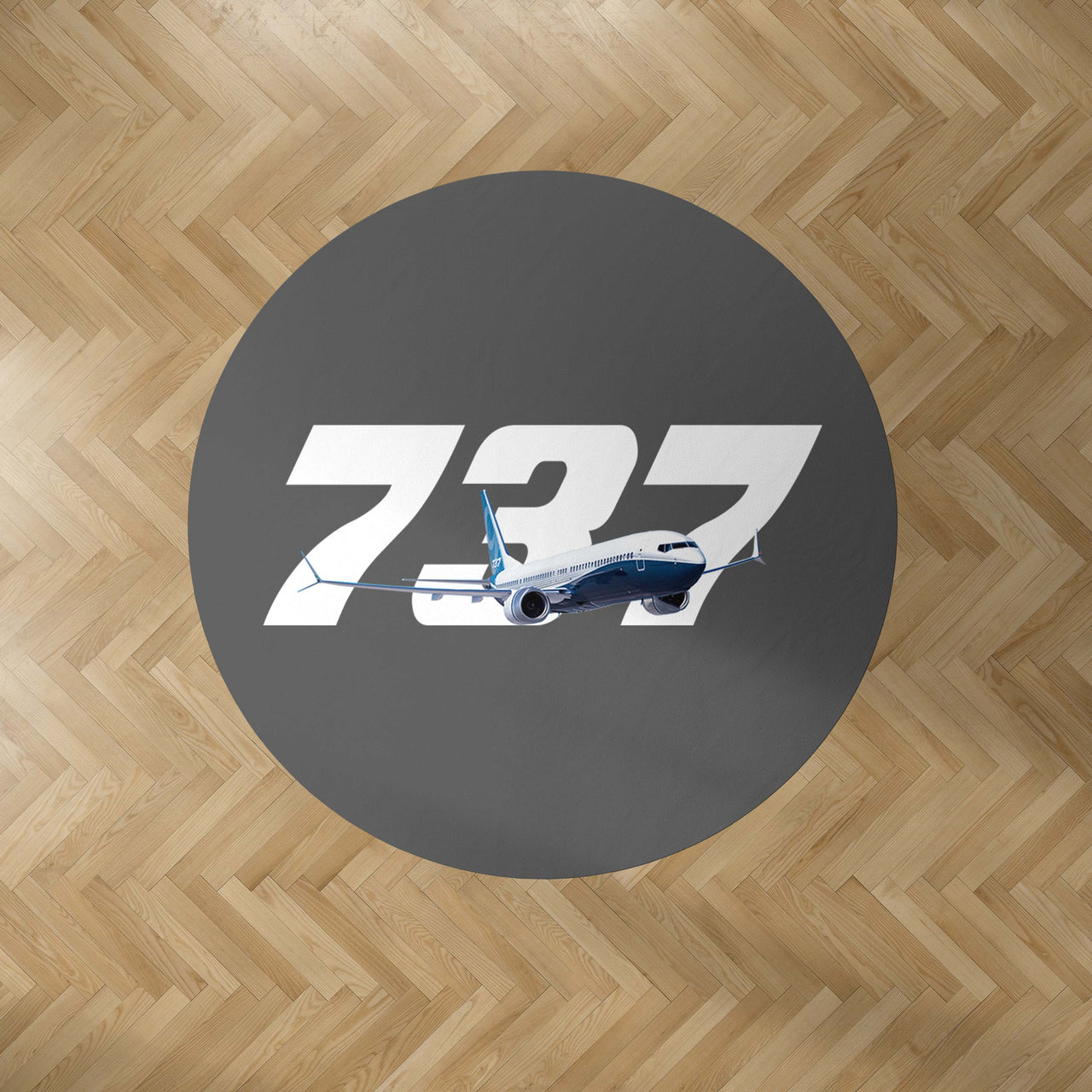 Super Boeing 737 Designed Carpet & Floor Mats (Round)