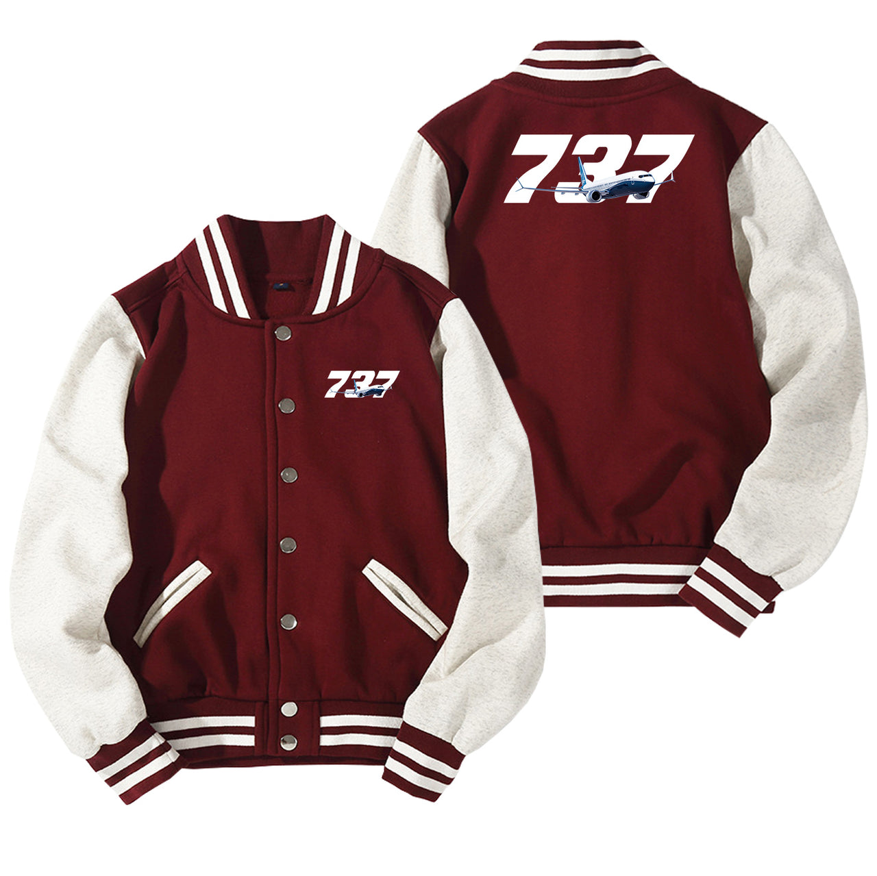 Super Boeing 737 Designed Baseball Style Jackets