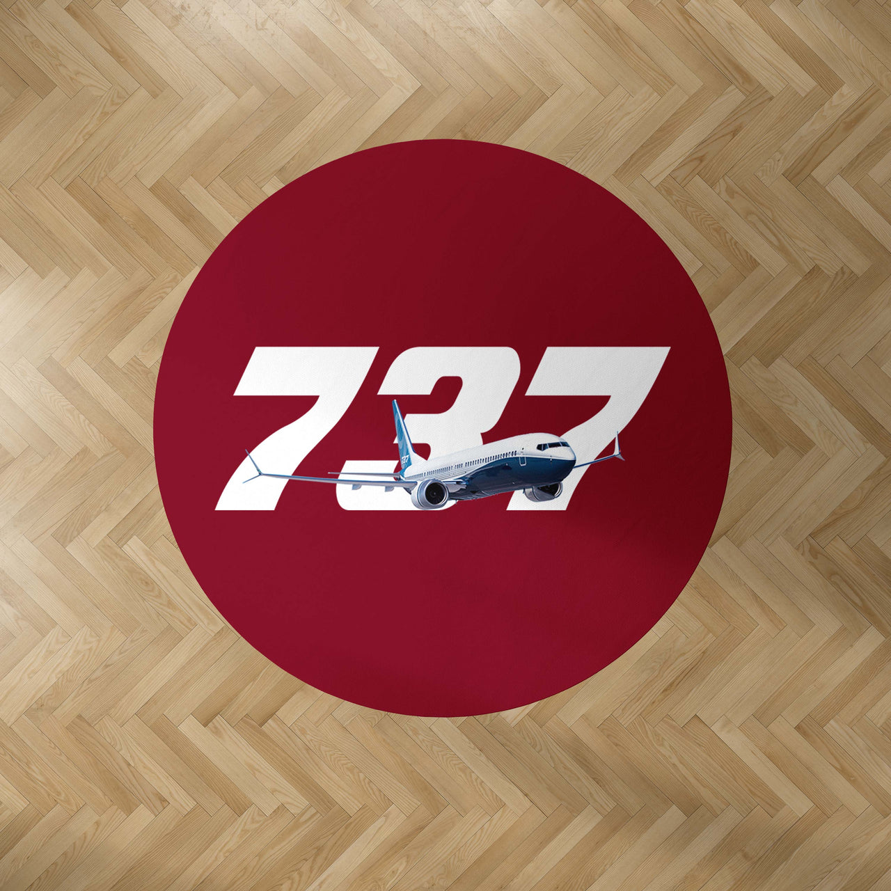Super Boeing 737 Designed Carpet & Floor Mats (Round)