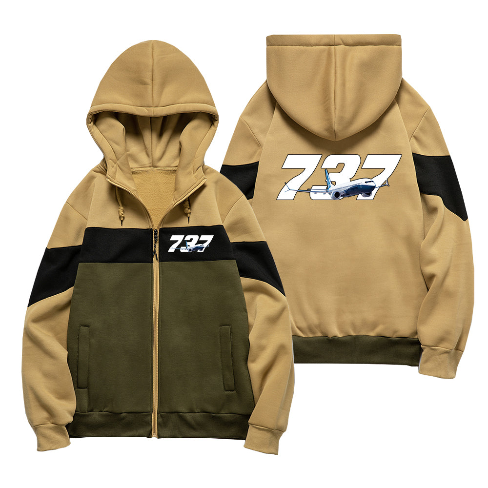 Super Boeing 737 Designed Colourful Zipped Hoodies