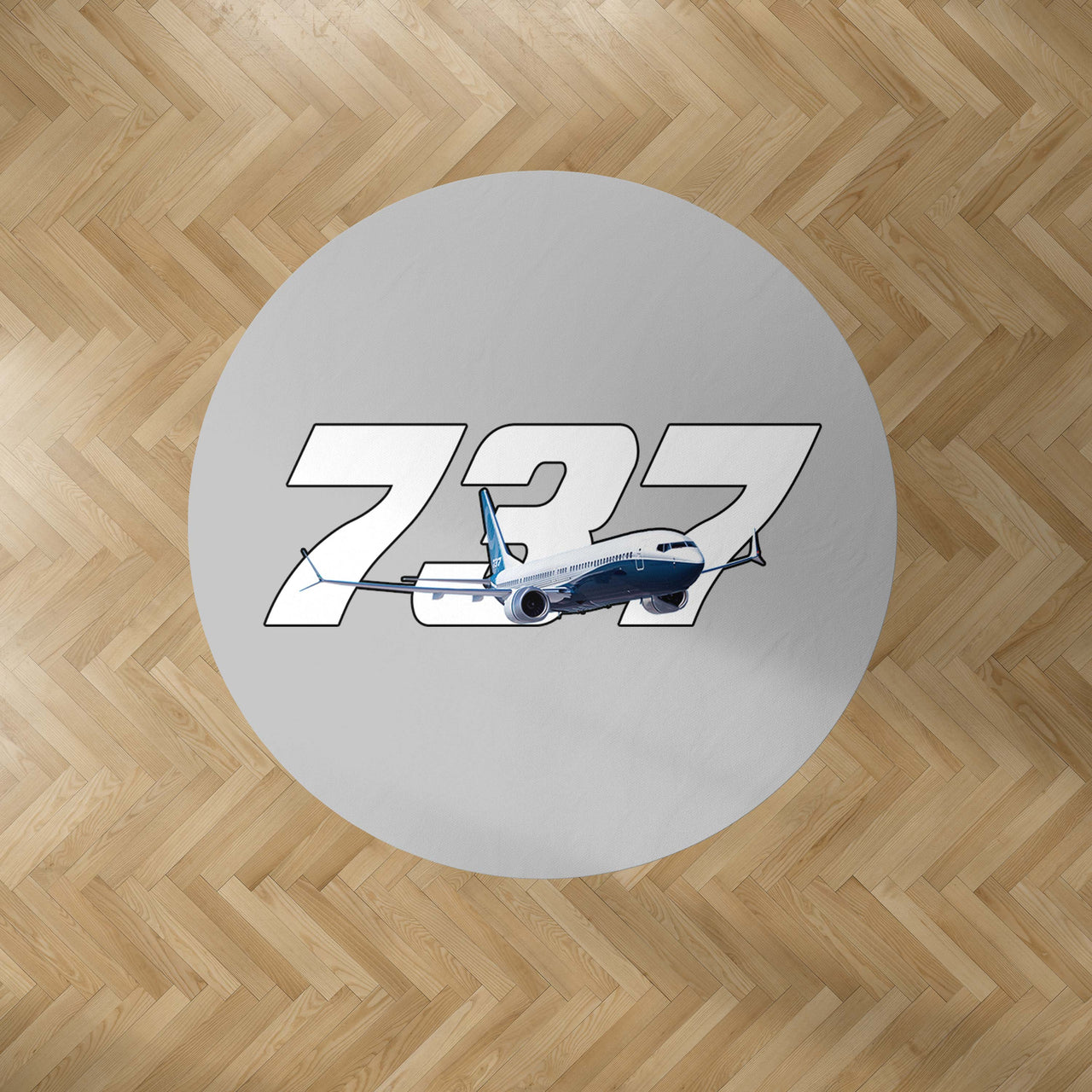 Super Boeing 737 Designed Carpet & Floor Mats (Round)