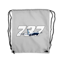 Thumbnail for Super Boeing 737 Designed Drawstring Bags