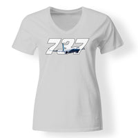 Thumbnail for Super Boeing 737 Designed V-Neck T-Shirts