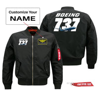 Thumbnail for Super Boeing 737+Text Designed Pilot Jackets (Customizable)