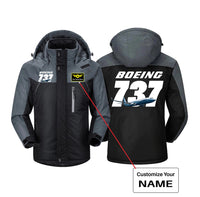 Thumbnail for Super Boeing 737+Text Designed Thick Winter Jackets