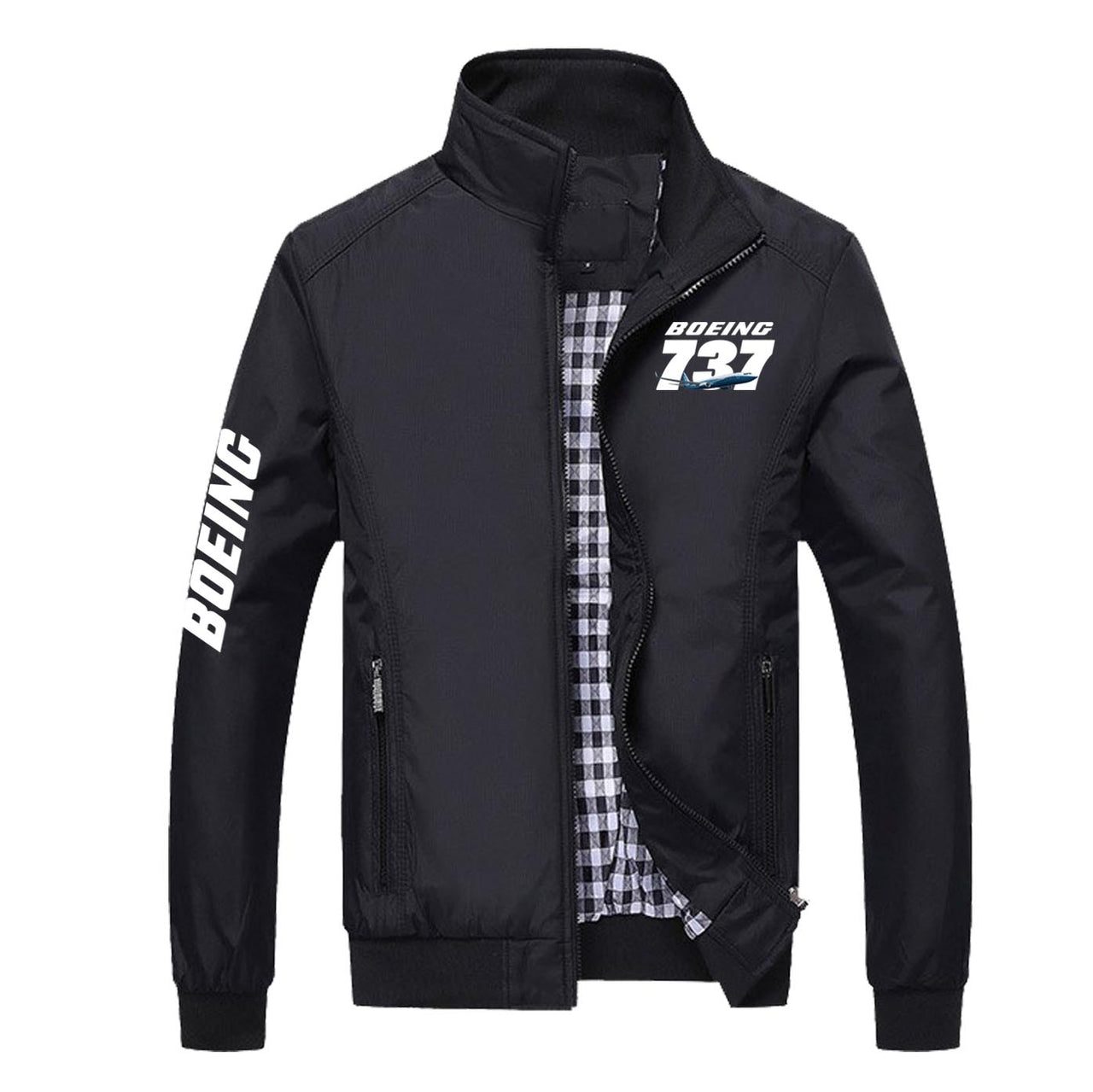 Super Boeing 737+Text Designed Stylish Jackets