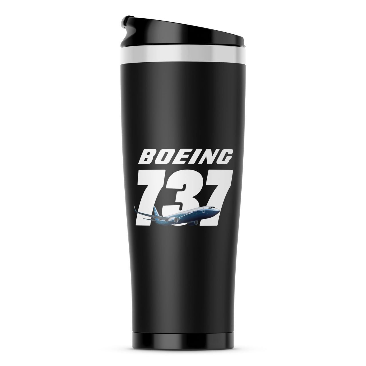 Super Boeing 737+Text Designed Travel Mugs