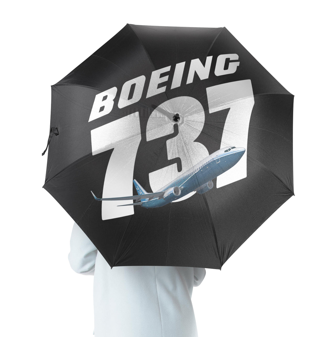 Super Boeing 737+Text Designed Umbrella