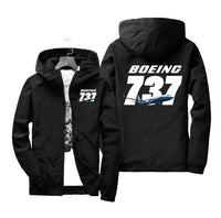 Thumbnail for Super Boeing 737+Text Designed Windbreaker Jackets