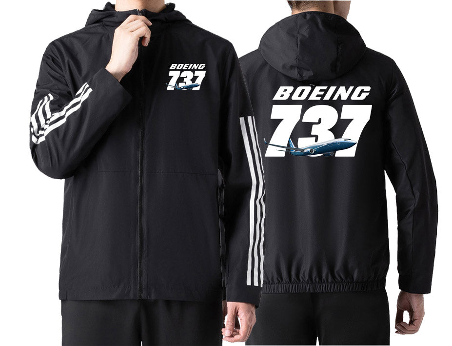Super Boeing 737+Text Designed Sport Style Jackets