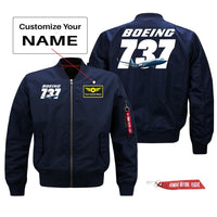 Thumbnail for Super Boeing 737+Text Designed Pilot Jackets (Customizable)