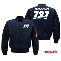 Thumbnail for Super Boeing 737+Text Designed Pilot Jackets (Customizable)