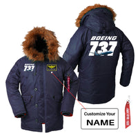 Thumbnail for Super Boeing 737+Text Designed Parka Bomber Jackets