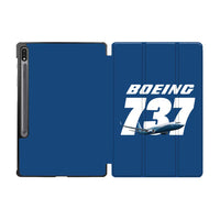Thumbnail for Super Boeing 737+Text Designed Samsung Tablet Cases