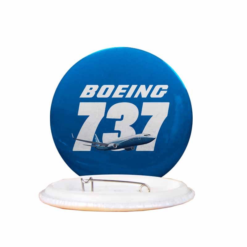 Super Boeing 737+Text Designed Pins