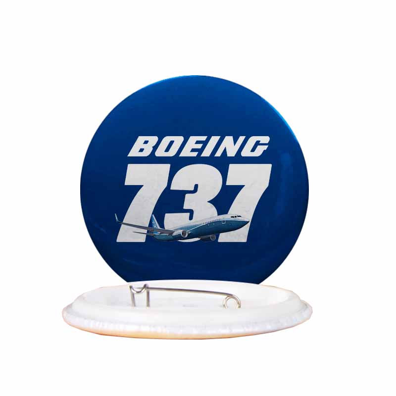 Super Boeing 737+Text Designed Pins
