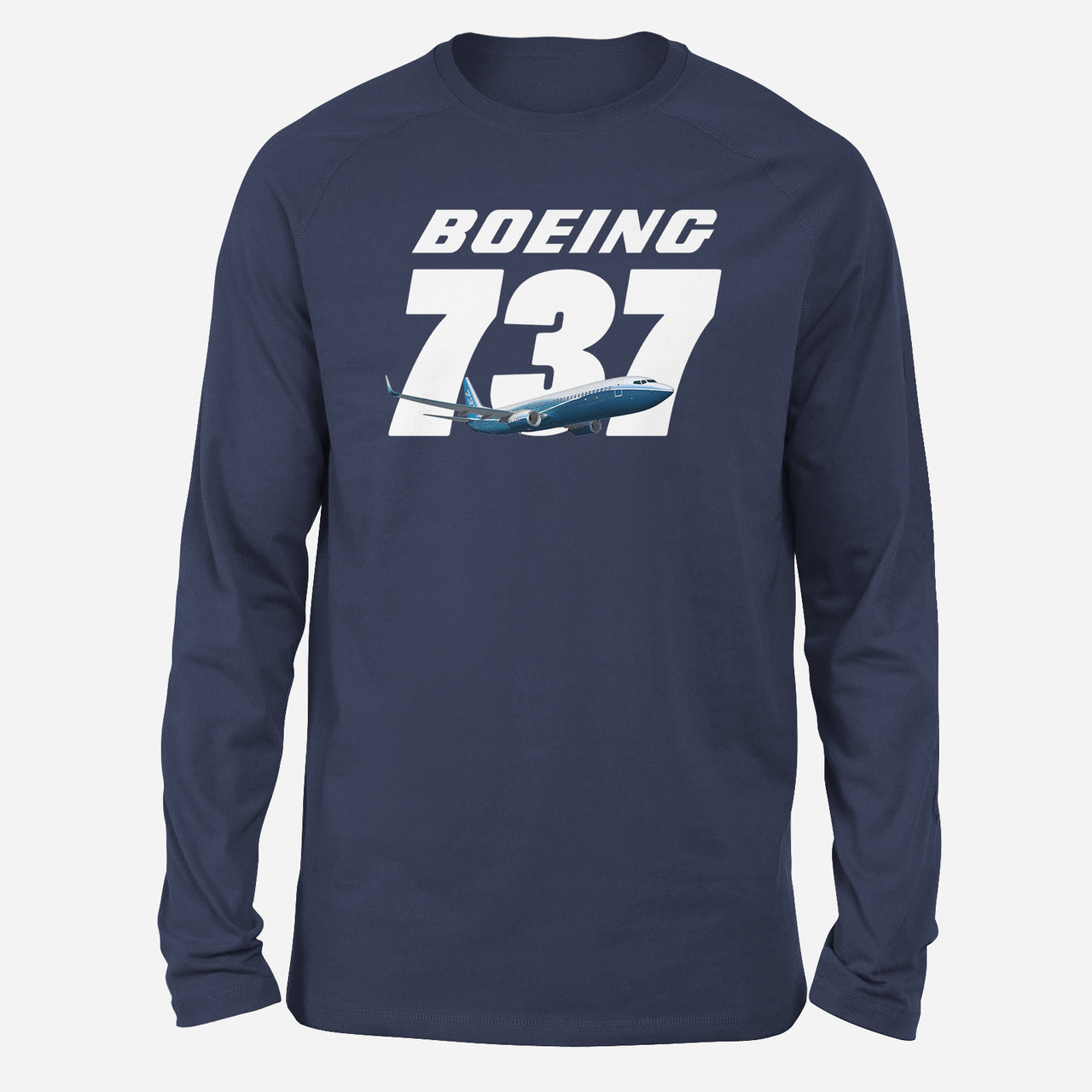 Super Boeing 737+Text Designed Long-Sleeve T-Shirts