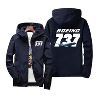 Thumbnail for Super Boeing 737+Text Designed Windbreaker Jackets