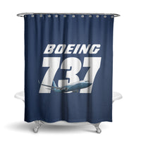Thumbnail for Super Boeing 737+Text Designed Shower Curtains