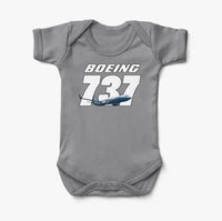Thumbnail for Super Boeing 737+Text Designed Baby Bodysuits