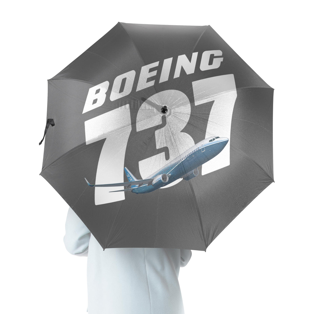 Super Boeing 737+Text Designed Umbrella