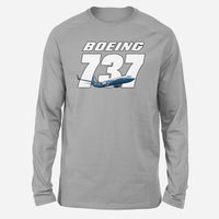 Thumbnail for Super Boeing 737+Text Designed Long-Sleeve T-Shirts