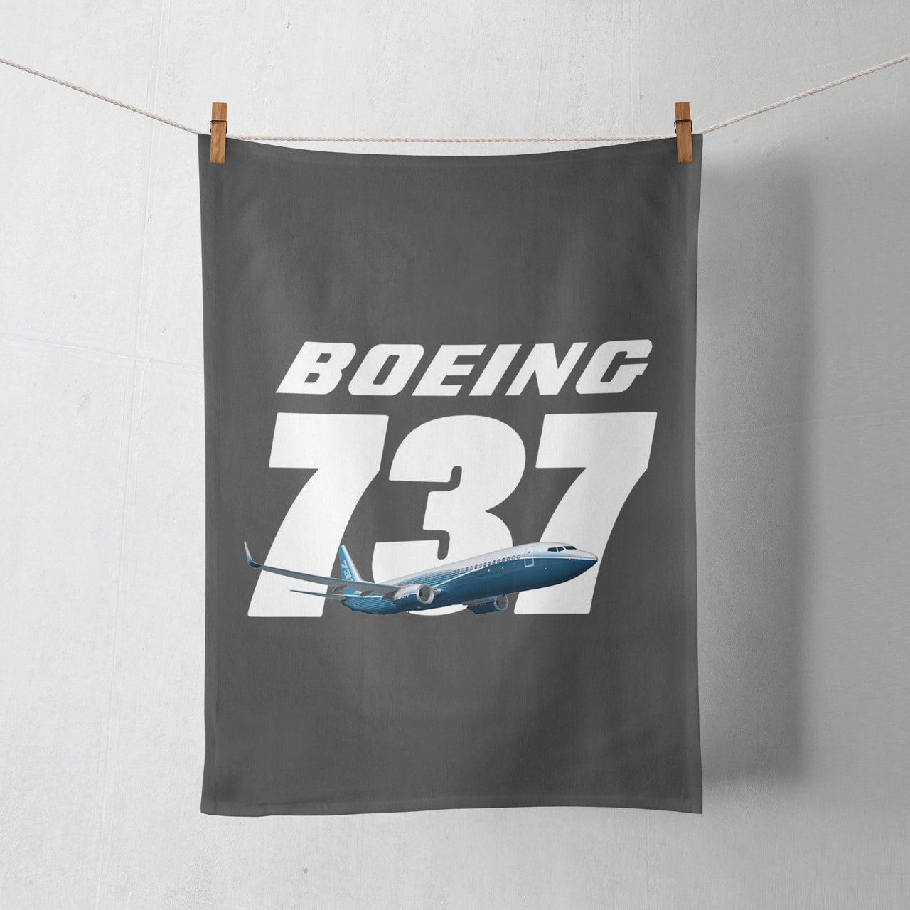 Super Boeing 737+Text Designed Towels