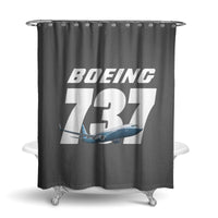 Thumbnail for Super Boeing 737+Text Designed Shower Curtains