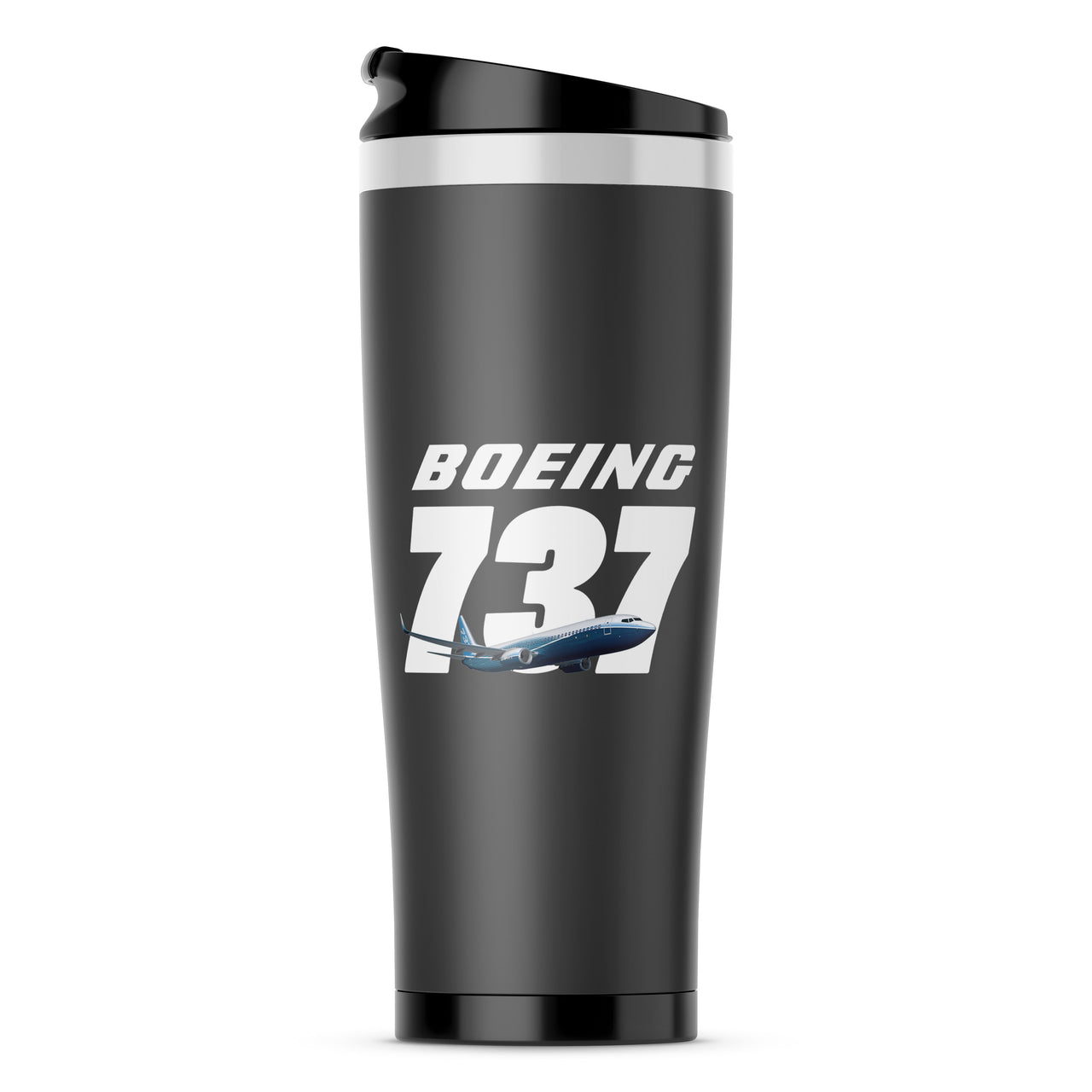 Super Boeing 737+Text Designed Stainless Steel Travel Mugs