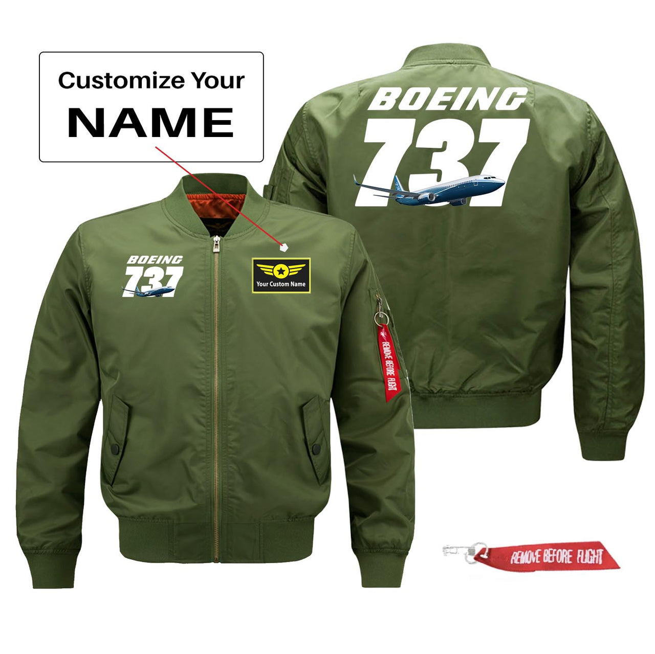 Super Boeing 737+Text Designed Pilot Jackets (Customizable)