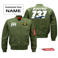 Thumbnail for Super Boeing 737+Text Designed Pilot Jackets (Customizable)
