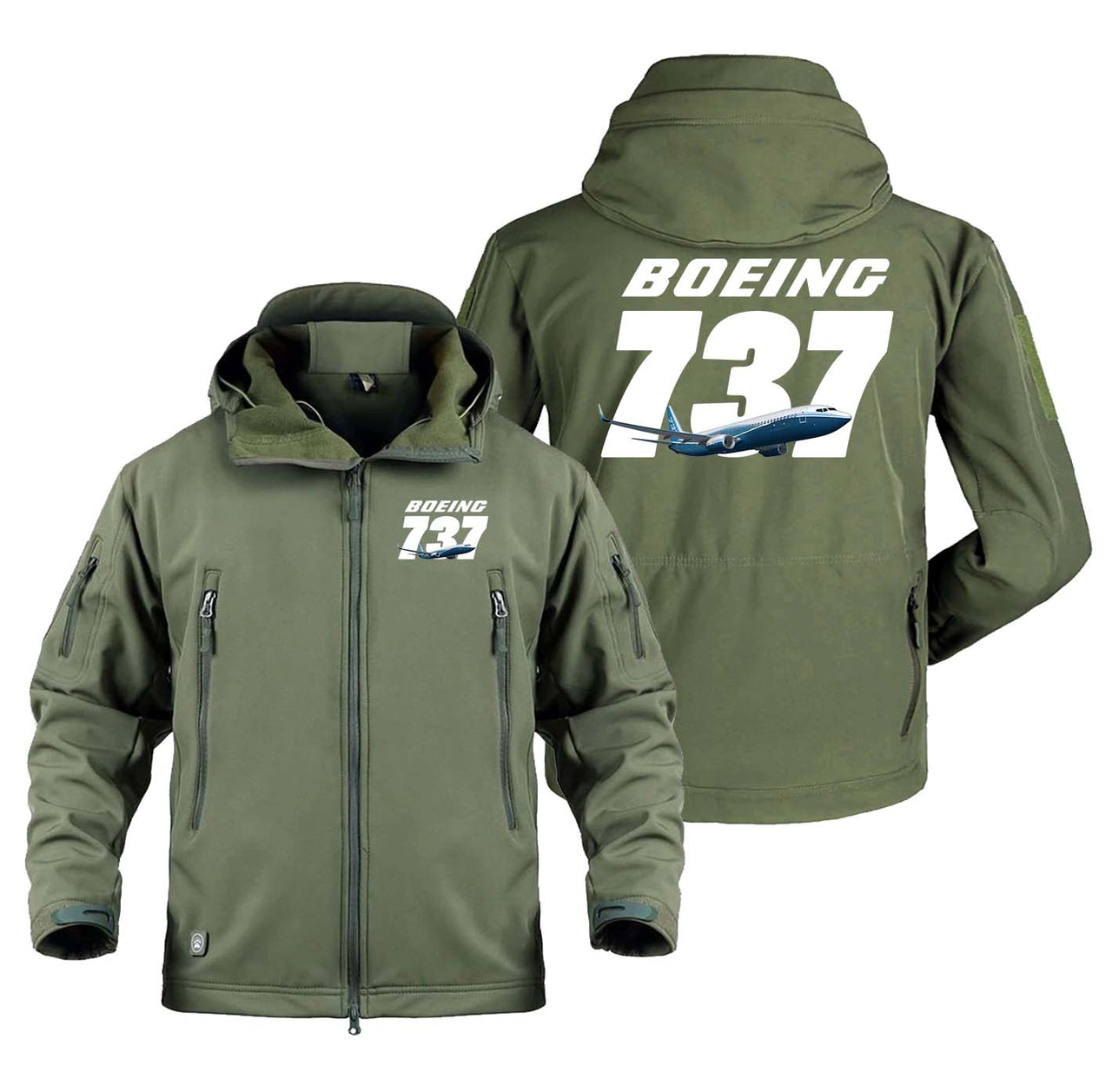 Super Boeing 737+Text Designed Military Jackets (Customizable)