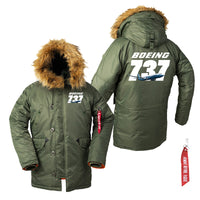 Thumbnail for Super Boeing 737+Text Designed Parka Bomber Jackets