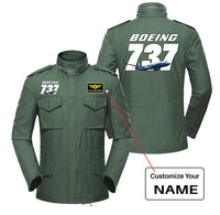 Thumbnail for Super Boeing 737+Text Designed Military Coats