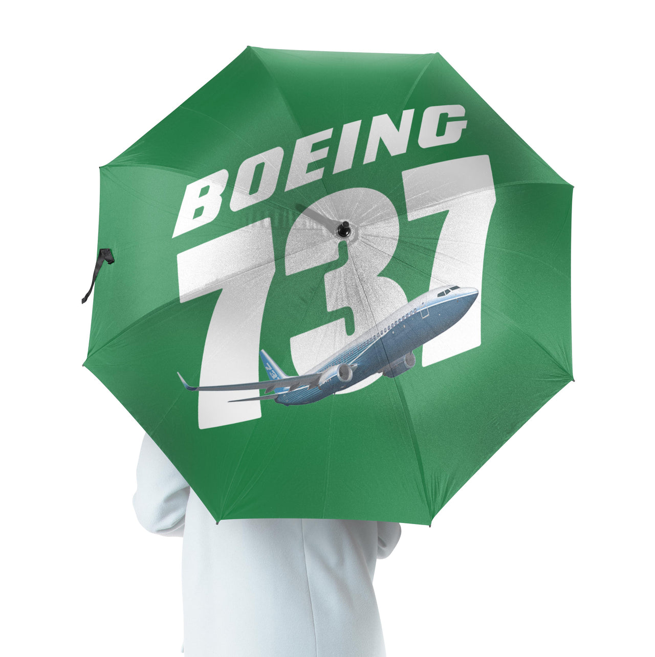 Super Boeing 737+Text Designed Umbrella