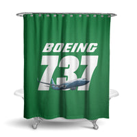 Thumbnail for Super Boeing 737+Text Designed Shower Curtains