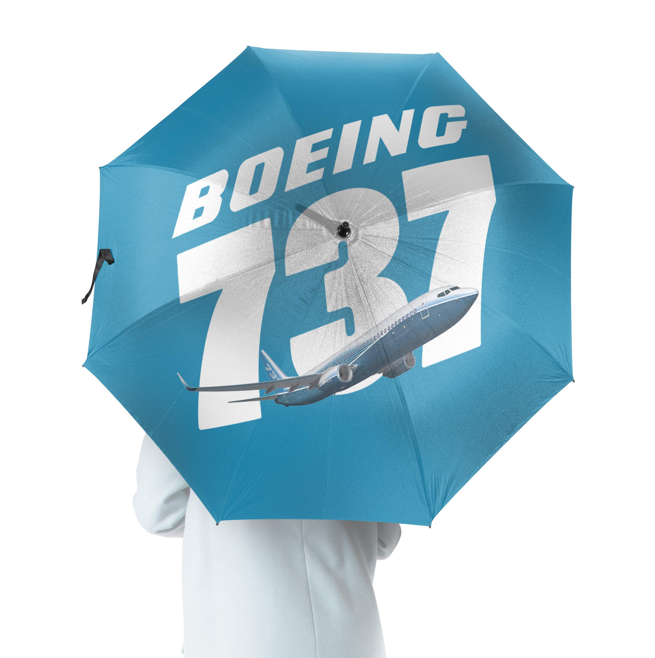 Super Boeing 737+Text Designed Umbrella