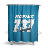 Thumbnail for Super Boeing 737+Text Designed Shower Curtains