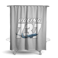 Thumbnail for Super Boeing 737+Text Designed Shower Curtains
