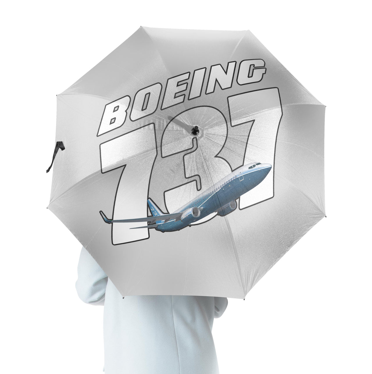 Super Boeing 737+Text Designed Umbrella