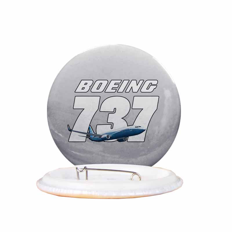 Super Boeing 737+Text Designed Pins
