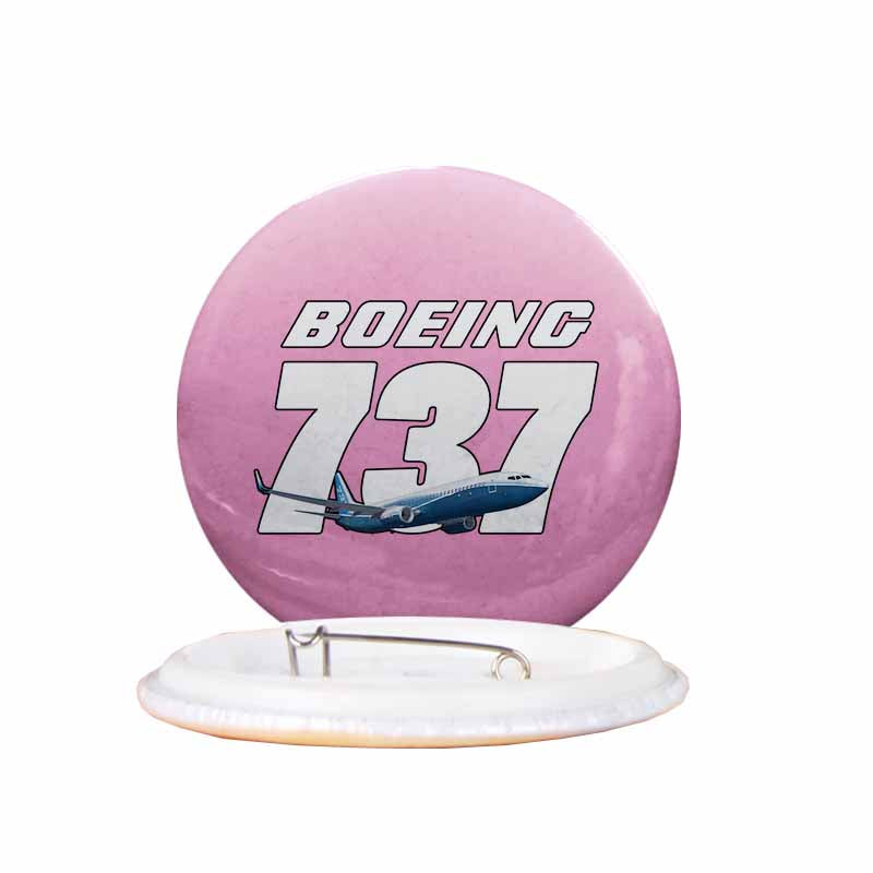 Super Boeing 737+Text Designed Pins