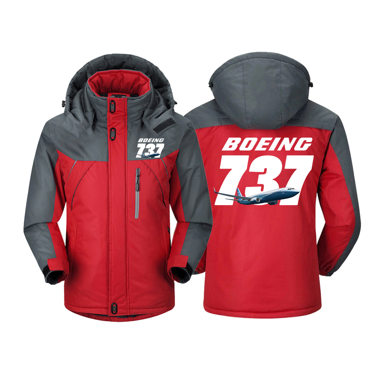 Super Boeing 737+Text Designed Thick Winter Jackets