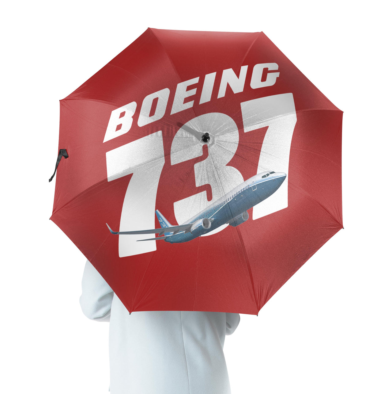 Super Boeing 737+Text Designed Umbrella