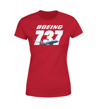 Thumbnail for Super Boeing 737+Text Designed Women T-Shirts