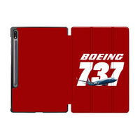 Thumbnail for Super Boeing 737+Text Designed Samsung Tablet Cases